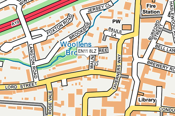 EN11 8LZ map - OS OpenMap – Local (Ordnance Survey)