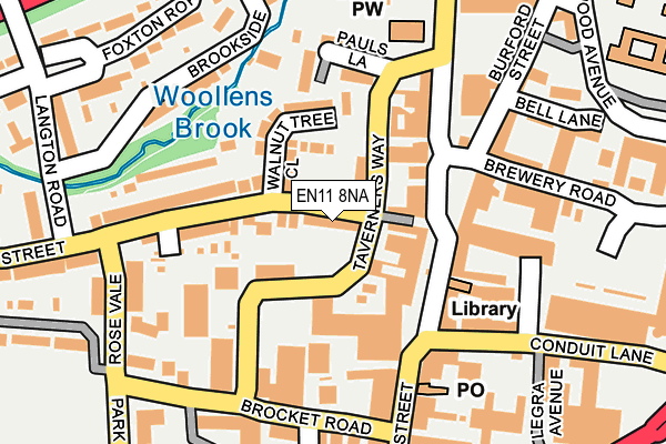 EN11 8NA map - OS OpenMap – Local (Ordnance Survey)