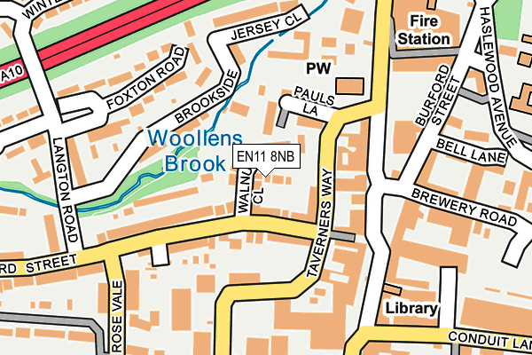 EN11 8NB map - OS OpenMap – Local (Ordnance Survey)