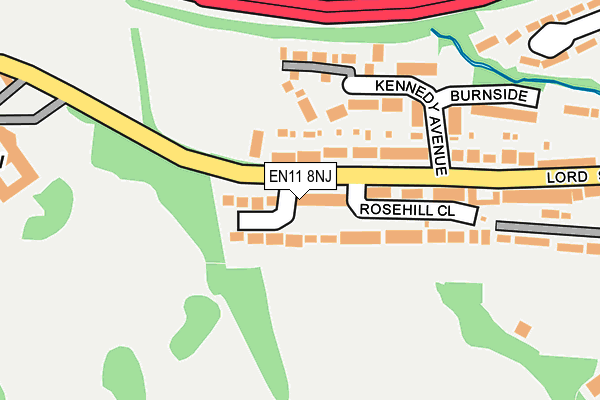 EN11 8NJ map - OS OpenMap – Local (Ordnance Survey)