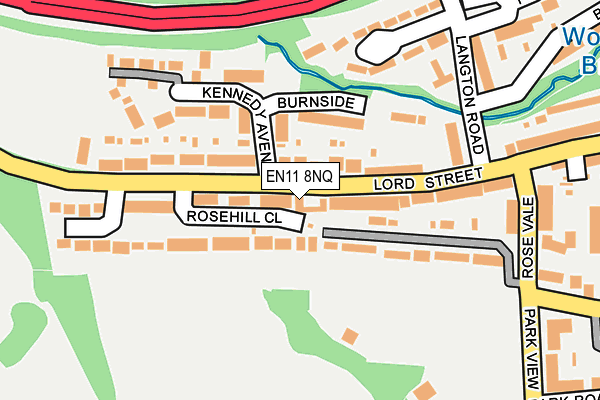 EN11 8NQ map - OS OpenMap – Local (Ordnance Survey)