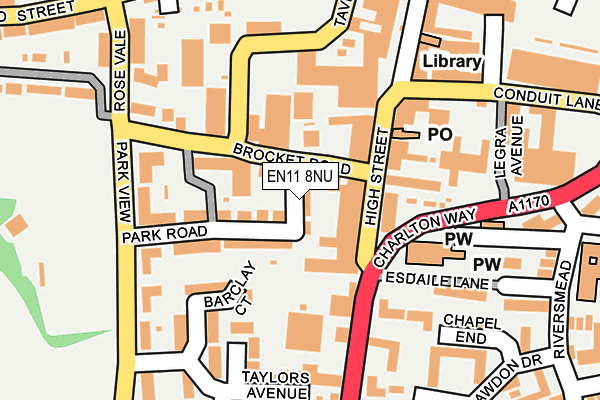 EN11 8NU map - OS OpenMap – Local (Ordnance Survey)