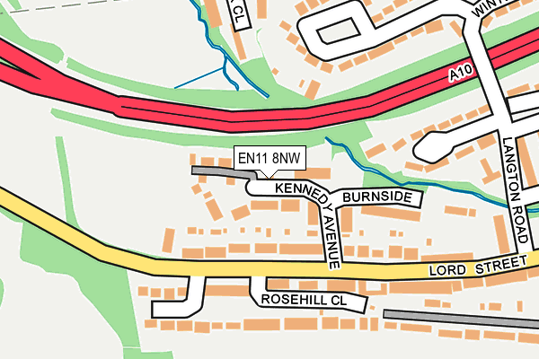 EN11 8NW map - OS OpenMap – Local (Ordnance Survey)