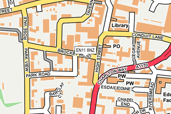 EN11 8NZ map - OS OpenMap – Local (Ordnance Survey)