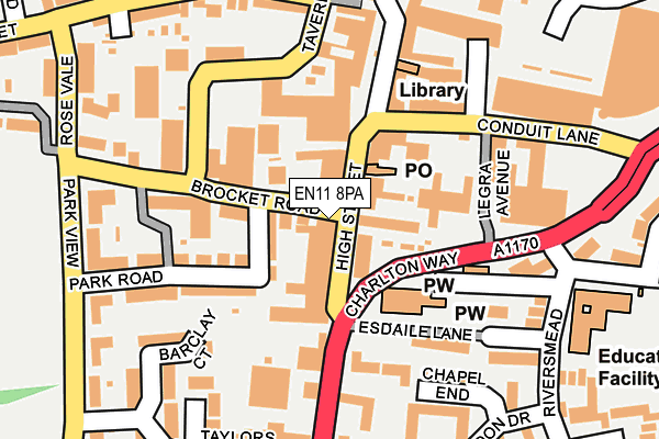 EN11 8PA map - OS OpenMap – Local (Ordnance Survey)