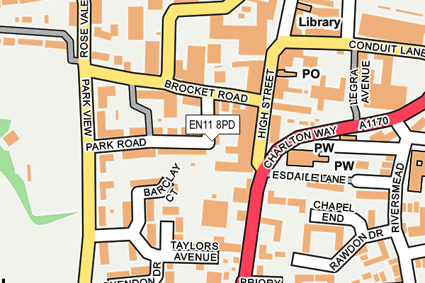 EN11 8PD map - OS OpenMap – Local (Ordnance Survey)