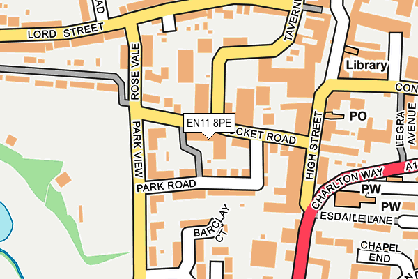 EN11 8PE map - OS OpenMap – Local (Ordnance Survey)