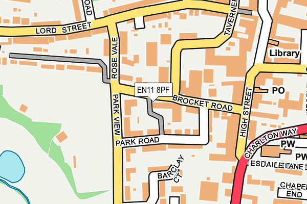 EN11 8PF map - OS OpenMap – Local (Ordnance Survey)