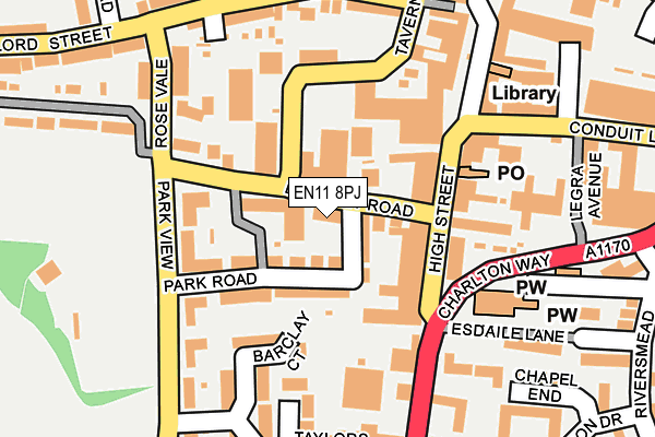 EN11 8PJ map - OS OpenMap – Local (Ordnance Survey)