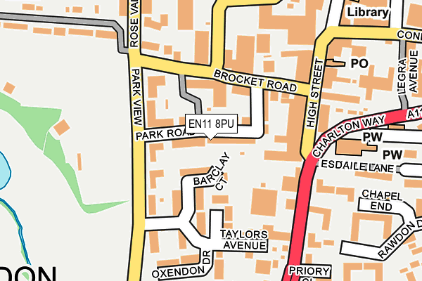 EN11 8PU map - OS OpenMap – Local (Ordnance Survey)