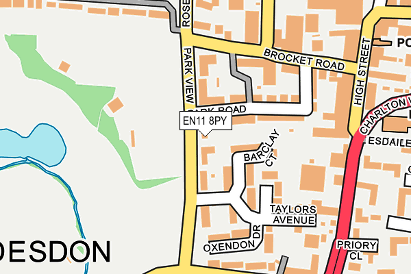 EN11 8PY map - OS OpenMap – Local (Ordnance Survey)