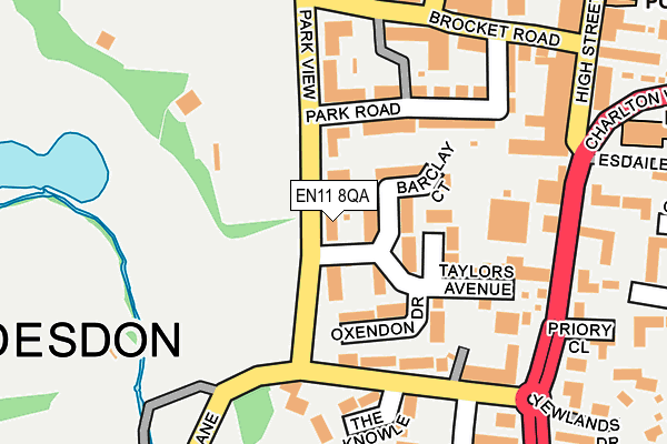 EN11 8QA map - OS OpenMap – Local (Ordnance Survey)