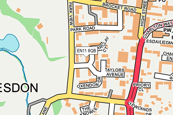 EN11 8QB map - OS OpenMap – Local (Ordnance Survey)