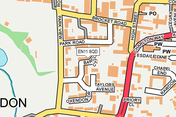 EN11 8QD map - OS OpenMap – Local (Ordnance Survey)