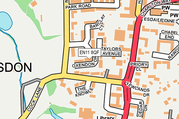 EN11 8QF map - OS OpenMap – Local (Ordnance Survey)