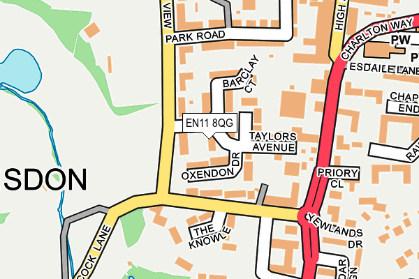 EN11 8QG map - OS OpenMap – Local (Ordnance Survey)