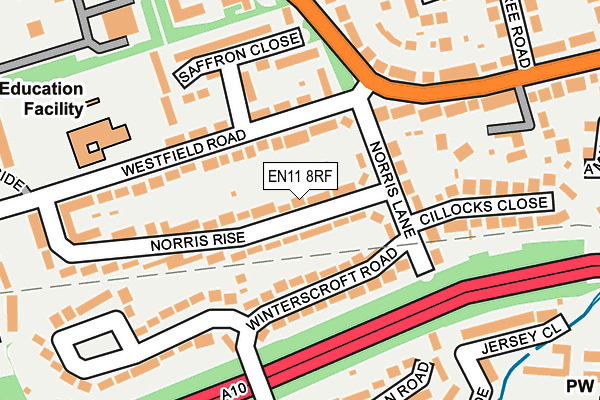 EN11 8RF map - OS OpenMap – Local (Ordnance Survey)