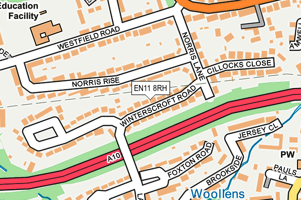 EN11 8RH map - OS OpenMap – Local (Ordnance Survey)