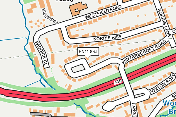 EN11 8RJ map - OS OpenMap – Local (Ordnance Survey)