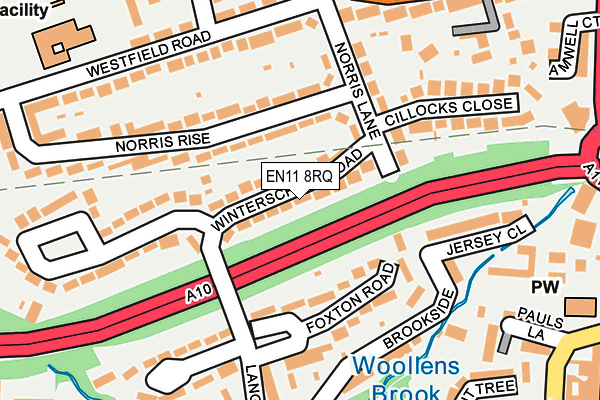 EN11 8RQ map - OS OpenMap – Local (Ordnance Survey)