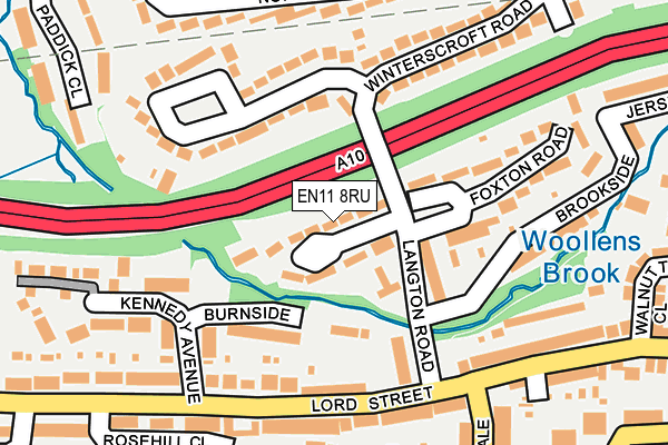 EN11 8RU map - OS OpenMap – Local (Ordnance Survey)