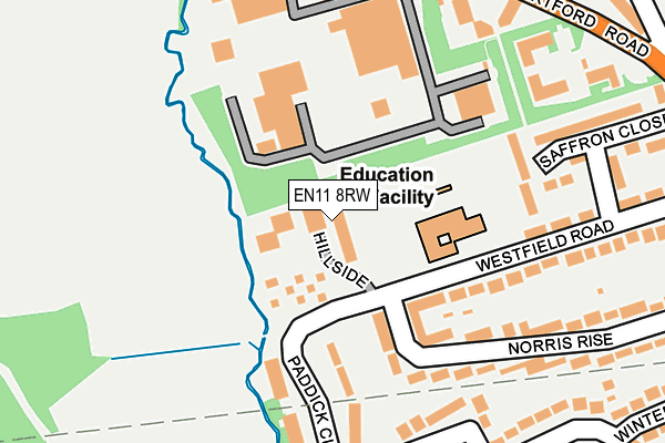 EN11 8RW map - OS OpenMap – Local (Ordnance Survey)