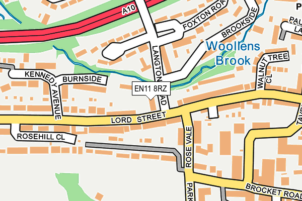 EN11 8RZ map - OS OpenMap – Local (Ordnance Survey)