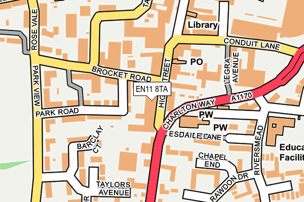 EN11 8TA map - OS OpenMap – Local (Ordnance Survey)