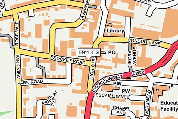 EN11 8TG map - OS OpenMap – Local (Ordnance Survey)