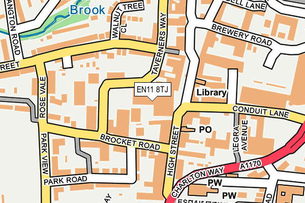 EN11 8TJ map - OS OpenMap – Local (Ordnance Survey)