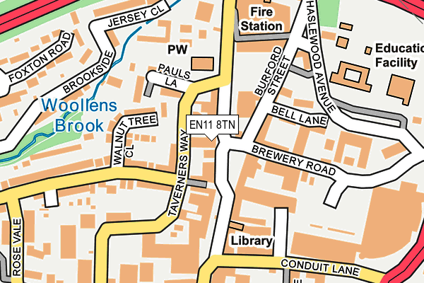 EN11 8TN map - OS OpenMap – Local (Ordnance Survey)