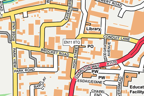 EN11 8TQ map - OS OpenMap – Local (Ordnance Survey)