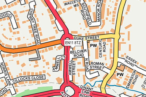 EN11 8TZ map - OS OpenMap – Local (Ordnance Survey)