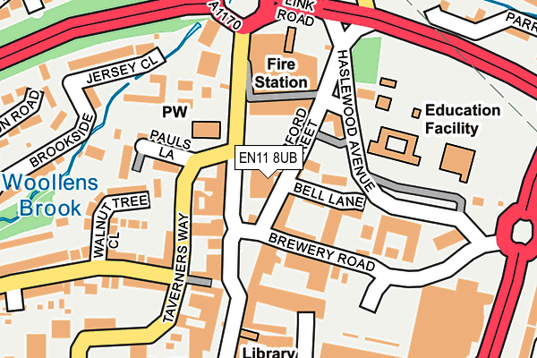 EN11 8UB map - OS OpenMap – Local (Ordnance Survey)