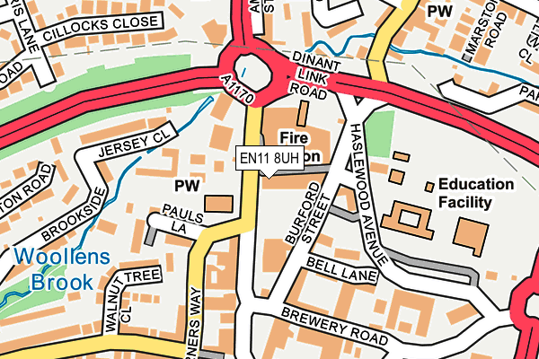 EN11 8UH map - OS OpenMap – Local (Ordnance Survey)