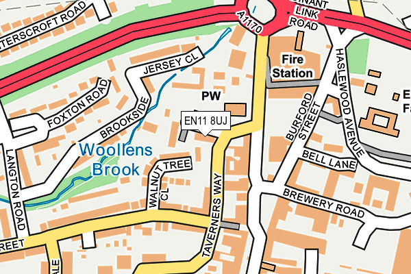 EN11 8UJ map - OS OpenMap – Local (Ordnance Survey)