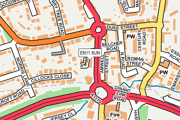 EN11 8UN map - OS OpenMap – Local (Ordnance Survey)