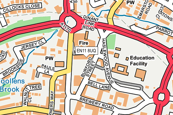 EN11 8UQ map - OS OpenMap – Local (Ordnance Survey)