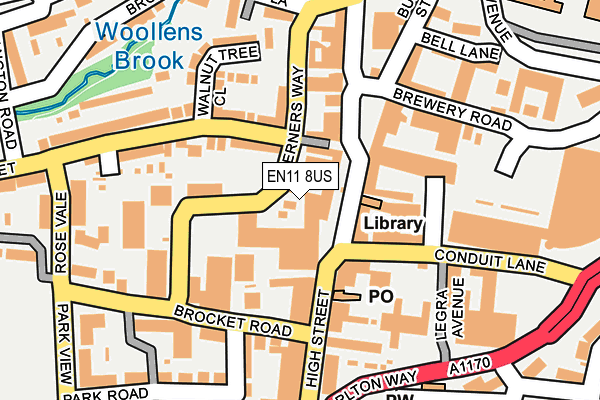 EN11 8US map - OS OpenMap – Local (Ordnance Survey)