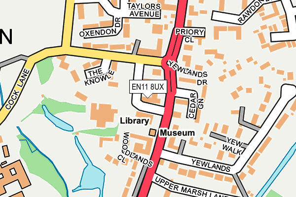 EN11 8UX map - OS OpenMap – Local (Ordnance Survey)