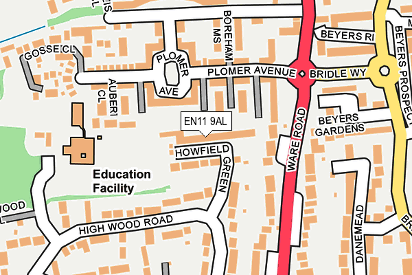 EN11 9AL map - OS OpenMap – Local (Ordnance Survey)