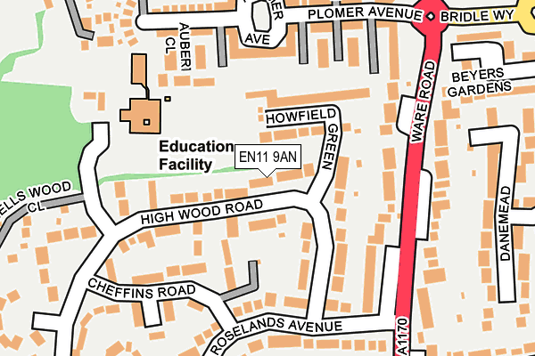 EN11 9AN map - OS OpenMap – Local (Ordnance Survey)