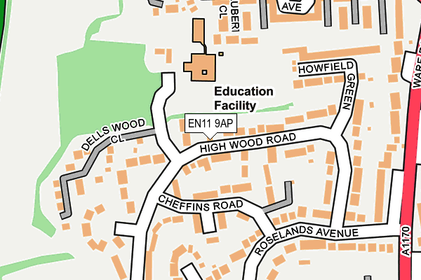 EN11 9AP map - OS OpenMap – Local (Ordnance Survey)