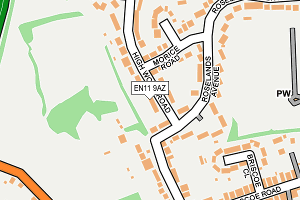 EN11 9AZ map - OS OpenMap – Local (Ordnance Survey)