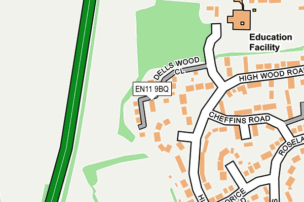 EN11 9BQ map - OS OpenMap – Local (Ordnance Survey)