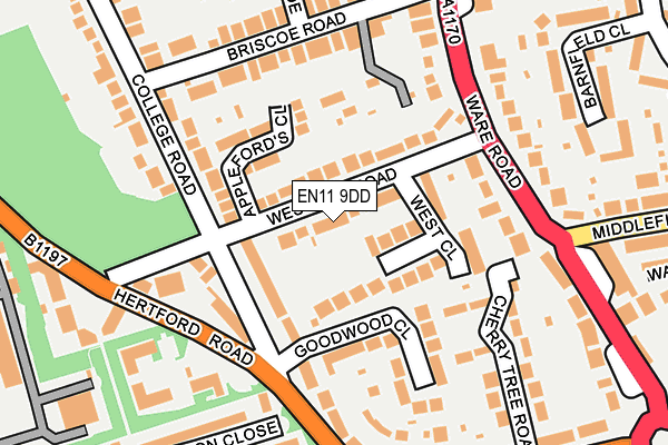 EN11 9DD map - OS OpenMap – Local (Ordnance Survey)