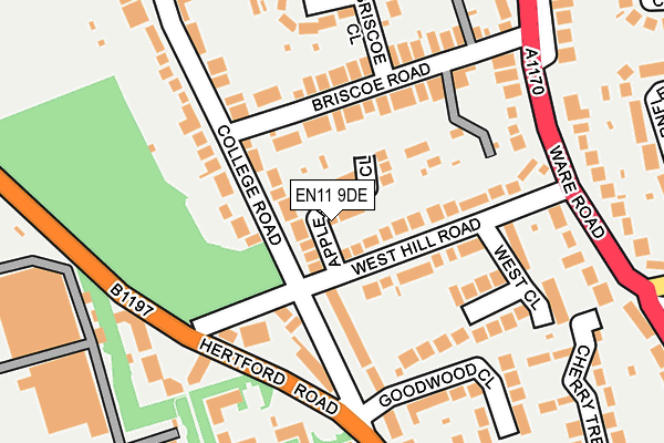 EN11 9DE map - OS OpenMap – Local (Ordnance Survey)