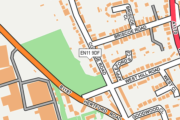 EN11 9DF map - OS OpenMap – Local (Ordnance Survey)