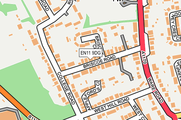 EN11 9DG map - OS OpenMap – Local (Ordnance Survey)