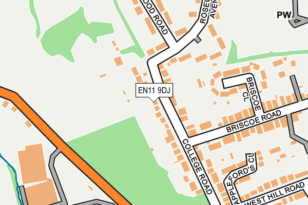 EN11 9DJ map - OS OpenMap – Local (Ordnance Survey)